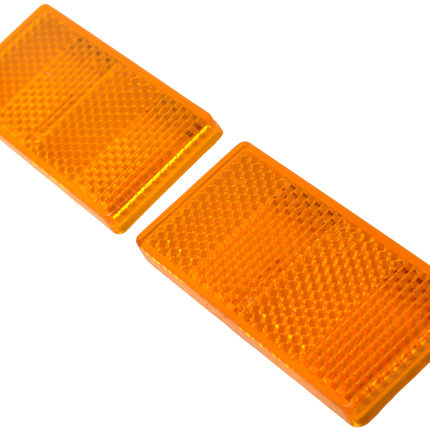 Cantonal Orange/gelber Reflektor 70x30 mm selbstklebend - Set aus 2 Stück