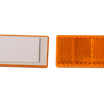 Cantonal Orange/gelber Reflektor 70x30 mm selbstklebend - Set aus 2 Stück
