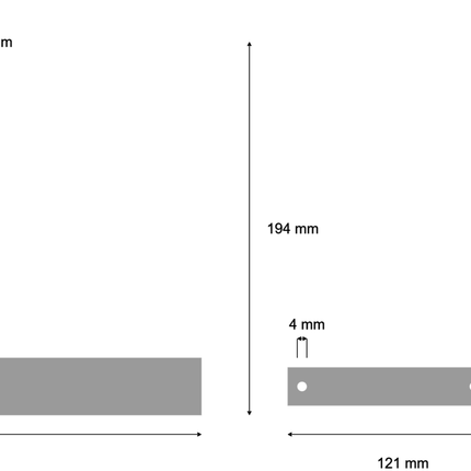 Cantonal Pega Mittelsatz links/rechts - einschließlich geschlitzter Platten - 4.00-4 & 3.00-8