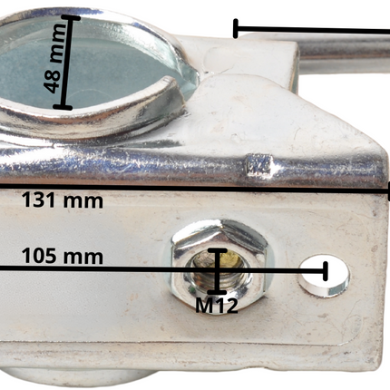 Cantonal Premium-Klemmhalter für Stützrad mit einem Rohrdurchmesser von 48 mm