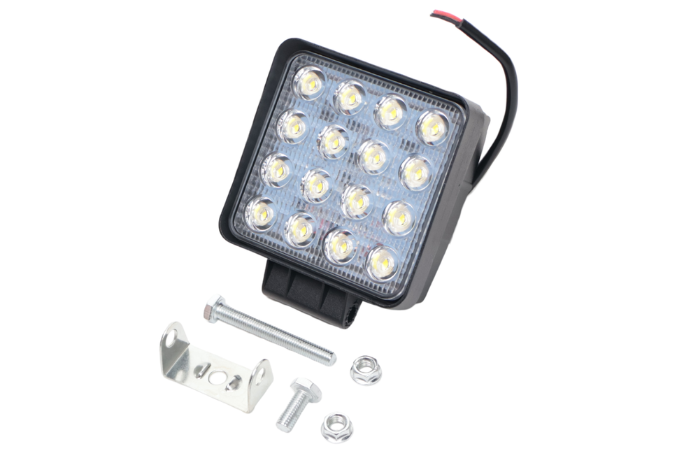 Cantonal Premium LED-Arbeitsscheinwerfer - 16W LEDs - 10-30V - 1500 Lumen - inklusive Montageset