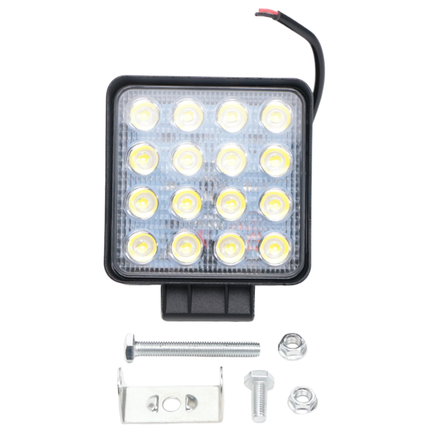 Cantonal Premium LED-Arbeitsscheinwerfer - 16W LEDs - 10-30V - 1500 Lumen - inklusive Montageset