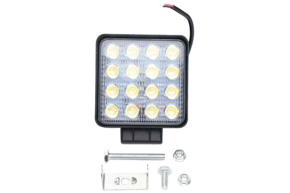 Cantonal Premium LED-Arbeitsscheinwerfer - 16W LEDs - 10-30V - 1500 Lumen - inklusive Montageset