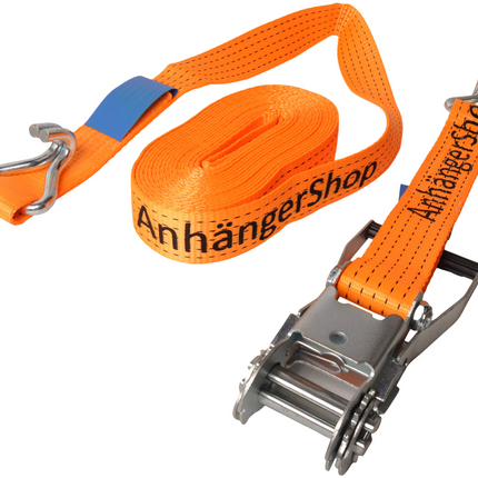 Cantonal Premium-Spanngurt - 800x5 cm - orange - Bruchlast 5000 kg - 2-teilig - AnhängerShop Aufdruck