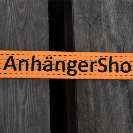 Cantonal Premium-Spanngurt - 800x5 cm - orange - Bruchlast 5000 kg - 2-teilig - AnhängerShop Aufdruck