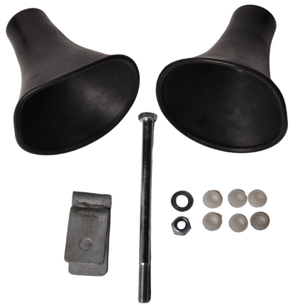 Cantonal Premium-Trompetenrollen-Satz - 400x140x140 mm - schwarz - für Beiboot