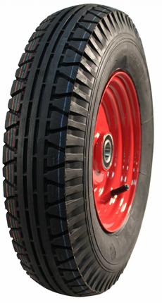 Cantonal Profi Schweres Schubkarrenrad - 4.00-8 -Luftbereifung und Stahlfelge - Tragfähigkeit: 575 kg - Achsloch/Nabendurchmesser: 25 mm - inklusive Kugellager