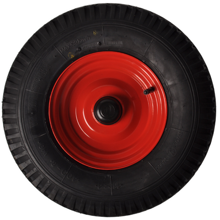 Cantonal Profi Schweres Schubkarrenrad - 4.00-8 -Luftbereifung und Stahlfelge - Tragfähigkeit: 575 kg - Achsloch/Nabendurchmesser: 25 mm - inklusive Kugellager