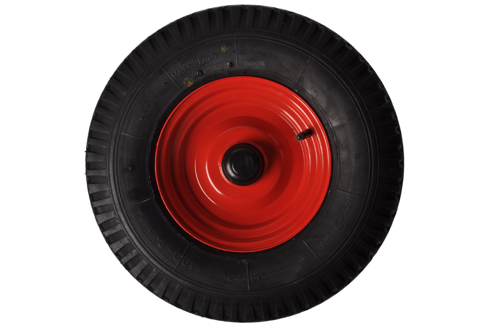 Cantonal Profi Schweres Schubkarrenrad - 4.00-8 -Luftbereifung und Stahlfelge - Tragfähigkeit: 575 kg - Achsloch/Nabendurchmesser: 25 mm - inklusive Kugellager