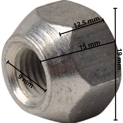 Cantonal Radmutter (M10 x 1,25) konisch