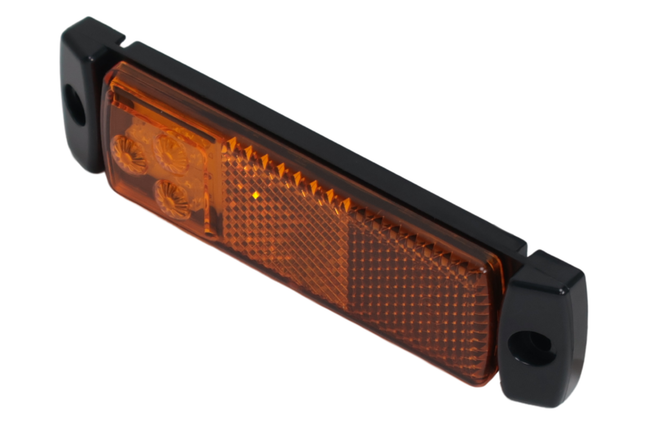 Cantonal Rechteckige orange/gelbe Begrenzungsleuchte - 2-Draht-Anschluss mit losem Kabel - LED