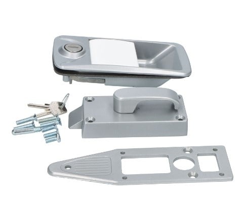 Cantonal Rhiwa Quality Wohnwagentürschloss rechts - geeignet für Türen mit 25 mm Dicke - Schlüsselnummer MC05 - Stahlgehäuse