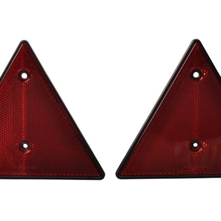 Cantonal Roter dreieckiger Reflektor - 153x130 mm - Mittenabstand 70 mm - 2 Stück