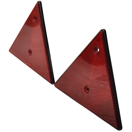 Cantonal Roter dreieckiger Reflektor - 153x130 mm - Mittenabstand 70 mm - 2 Stück