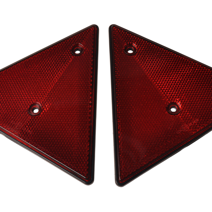 Cantonal Roter dreieckiger Reflektor - 153x130 mm - Mittenabstand 70 mm - 2 Stück