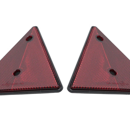 Cantonal Roter dreieckiger Reflektor - 153x130 mm - Mittenabstand 70 mm - 2 Stück