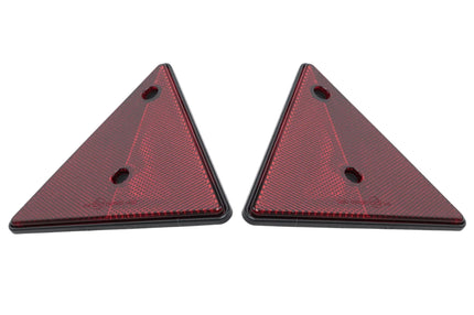 Cantonal Roter dreieckiger Reflektor - 153x130 mm - Mittenabstand 70 mm - 2 Stück