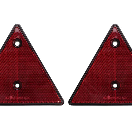 Cantonal Roter dreieckiger Reflektor - 153x130 mm - Mittenabstand 70 mm - 2 Stück