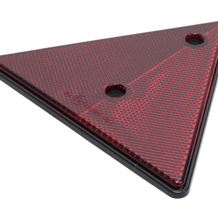 Cantonal Roter dreieckiger Reflektor - 153x130 mm - Mittenabstand 70 mm - 2 Stück