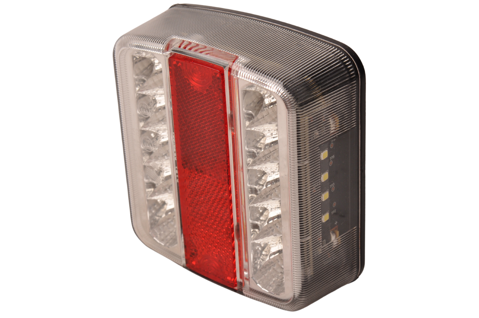 Cantonal Rückleuchte 4 Funktionen 105x98x35 mm - LED - Steckeranschluss