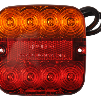 Cantonal Rückleuchte 5 Funktionen 107x107x23 mm - LED