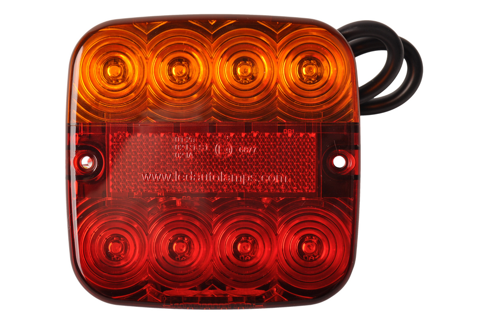 Cantonal Rückleuchte 5 Funktionen 107x107x23 mm - LED