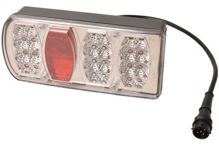 Cantonal Rückleuchte Aspöck-Stecker 228x106x55 mm - Voll-LED und Plug&Play - links