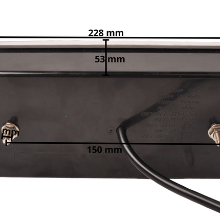 Cantonal Rückleuchte Aspöck-Stecker 228x106x55 mm - Voll-LED und Plug&Play - links