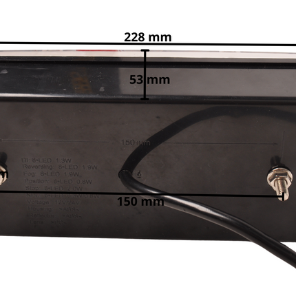 Cantonal Rückleuchte Aspöckstecker 228x106x55 mm - Voll-LED und Plug&Play - rechts