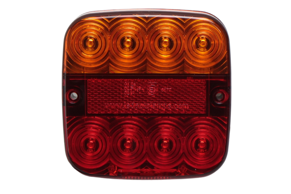 Cantonal Rückleuchte - Cantonal LED - links/rechts - 5 Funktionen - 107x107x23 mm