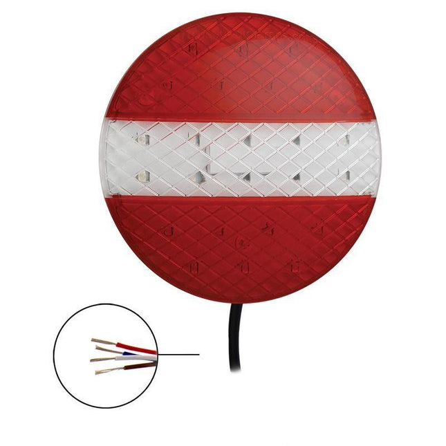 Cantonal Rückleuchte LED rund 140x20 mm