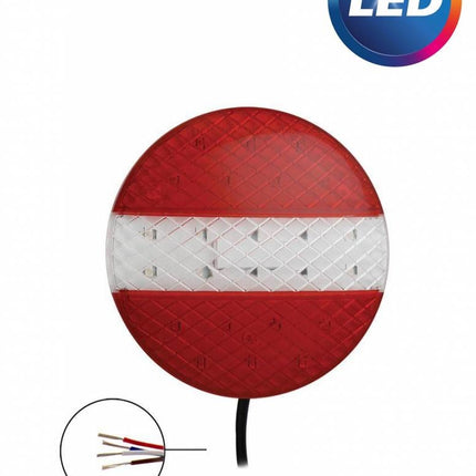 Cantonal Rückleuchte LED rund 140x20 mm