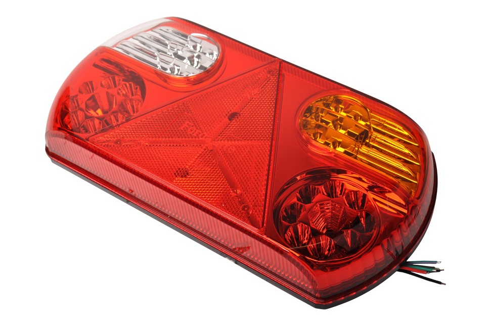 Cantonal Rückleuchte rechts 32 LEDs 296x145x45 mm - inklusive reflektierendes Dreieck
