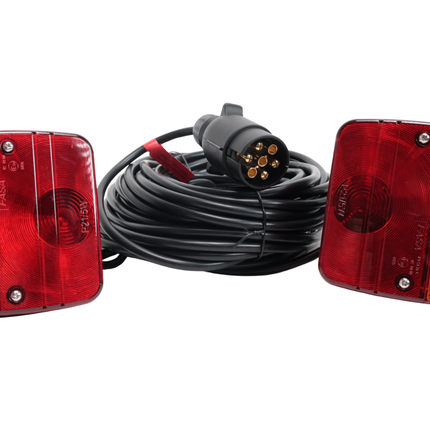 Cantonal Rückleuchten Set mit Magneten mit 12 Meter langem Hauptkabel - ideal für Bootstrailer