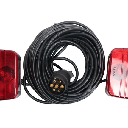 Cantonal Rückleuchten Set mit Magneten mit 12 Meter langem Hauptkabel - ideal für Bootstrailer