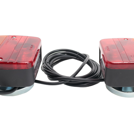 Cantonal Rückleuchten Set mit Magneten mit 12 Meter langem Hauptkabel - ideal für Bootstrailer
