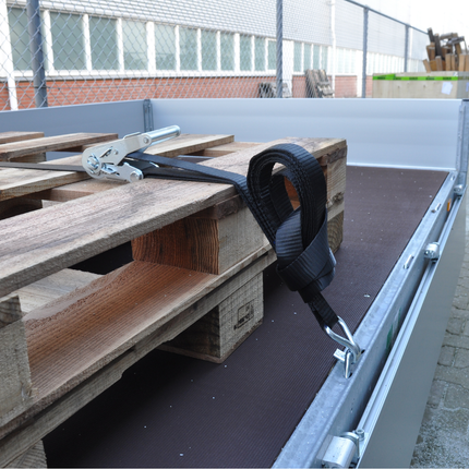 Cantonal Satz mit 4 Spanngurte 600x3,5 cm - schwarz - Bruchlast 3000 kg