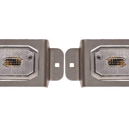 Cantonal Satz von 2 Schutzgitter - geeignet für Flexipoint Rücklichter - Edelstahl - 130x64x27 mm