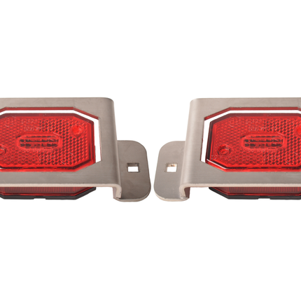 Cantonal Satz von 2 Schutzgitter - geeignet für Flexipoint Rücklichter - Edelstahl - 130x64x27 mm