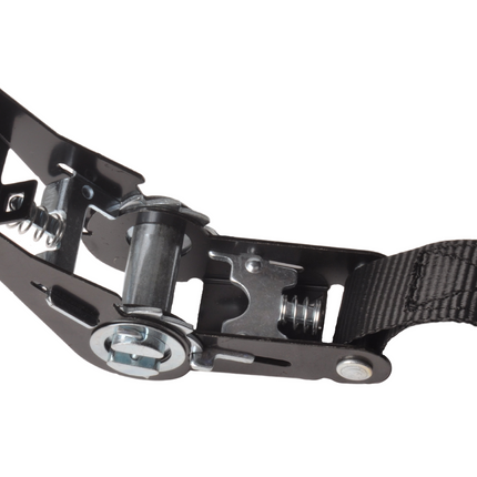 Cantonal Satz von 2 schwarzen Spanngurte 500x2,5 cm (750 kg)