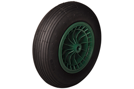Cantonal Schubkarrenrad - 4.00-8 - Luftbereifung und Kunststoff-Felge - Tragfähigkeit: 250 kg - Achsloch/Nabendurchmesser: 20 mm - inkl. Rollenlager