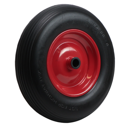 Cantonal Schubkarrenrad - 4.00-8 - pannensicher Vollgummireifen mit Stahlfelge - Tragfähigkeit: 200 kg - Achsloch/Nabendurchmesser: 25 mm - Inklusive Kugellager