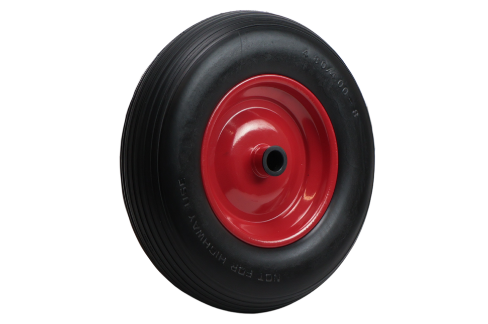 Cantonal Schubkarrenrad - 4.00-8 - pannensicher Vollgummireifen mit Stahlfelge - Tragfähigkeit: 200 kg - Achsloch/Nabendurchmesser: 25 mm - Inklusive Kugellager