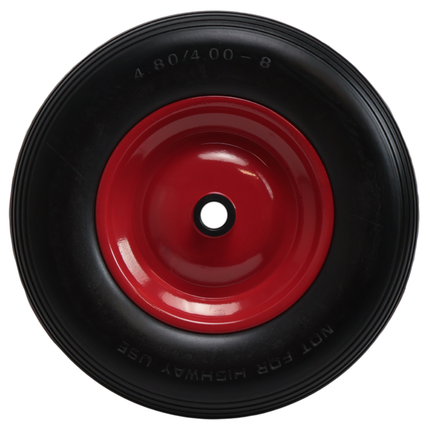 Cantonal Schubkarrenrad - 4.00-8 - pannensicher Vollgummireifen mit Stahlfelge - Tragfähigkeit: 200 kg - Achsloch/Nabendurchmesser: 25 mm - Inklusive Kugellager