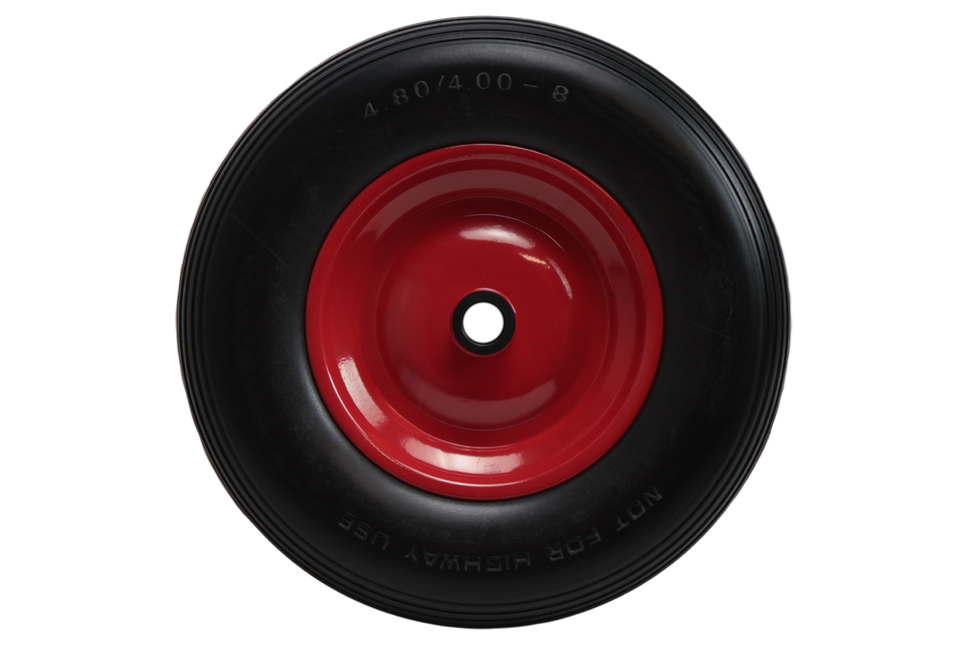 Cantonal Schubkarrenrad - 4.00-8 - pannensicher Vollgummireifen mit Stahlfelge - Tragfähigkeit: 200 kg - Achsloch/Nabendurchmesser: 25 mm - Inklusive Kugellager