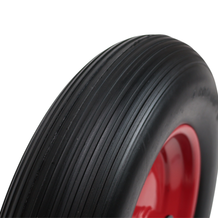 Cantonal Schubkarrenrad - 4.00-8 - pannensicher Vollgummireifen mit Stahlfelge - Tragfähigkeit: 200 kg - Achsloch/Nabendurchmesser: 25 mm - Inklusive Kugellager