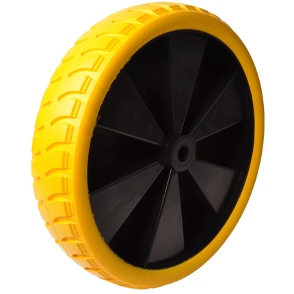 Cantonal Schubkarrenrad - 4.00-8 - pannensicher Vollgummireifen und schwarzer Kunststoff-Felge - Tragfähigkeit: 150 kg - Achsloch/ Nabendurchmesser: 20 mm