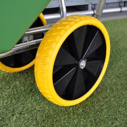 Cantonal Schubkarrenrad - 4.00-8 - pannensicher Vollgummireifen und schwarzer Kunststoff-Felge - Tragfähigkeit: 150 kg - Achsloch/ Nabendurchmesser: 20 mm