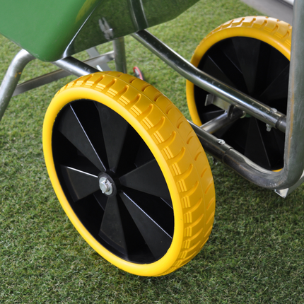 Cantonal Schubkarrenrad - 4.00-8 - pannensicher Vollgummireifen und schwarzer Kunststoff-Felge - Tragfähigkeit: 150 kg - Achsloch/ Nabendurchmesser: 20 mm
