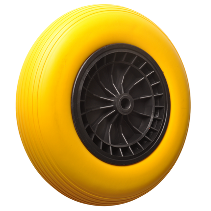 Cantonal Schubkarrenrad - 4.00-8  - Vollgummi pannensicher Schubkarrenrad mit Kunststoff-Felge - Tragfähigkeit: 150 kg - Achsloch/ Nabendurchmesser: 20 mm